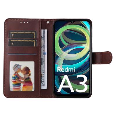 Для Xiaomi Redmi A3 4G/Poco C61 4G Чехол Магнитная застежка Кожаный откидной кошелек Чехол для телефона
