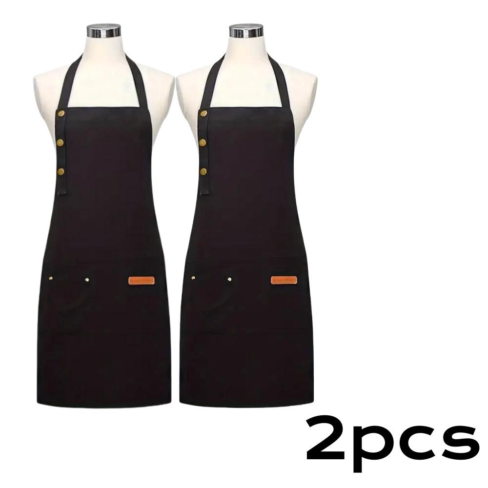 Холщовый водонепроницаемый фартук, маслостойкий нагрудник с карманами для кофе, баров, ресторанов, магазинов чая с молоком, домашних комбинезонов, универсальный фартук