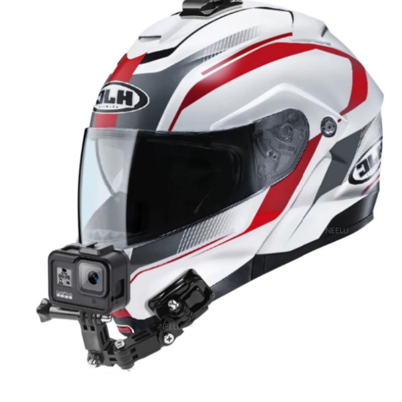 Motorcycle Helmet Mount Curved Adhesive Arm for Gopro Hero 12 10 9 8 7 5 Insta360 SJCAM Eken DJI Osmo Action Camera Accessories