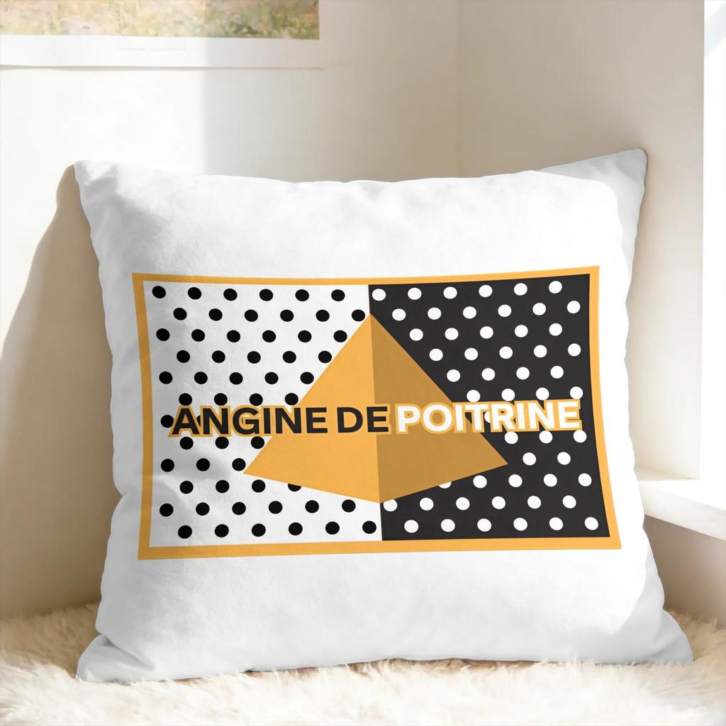 Angine De Poitrine Band Pillowcases Cute Funny Pillow Case For Couch Sofa Bedroom Comfy Pillow Cover