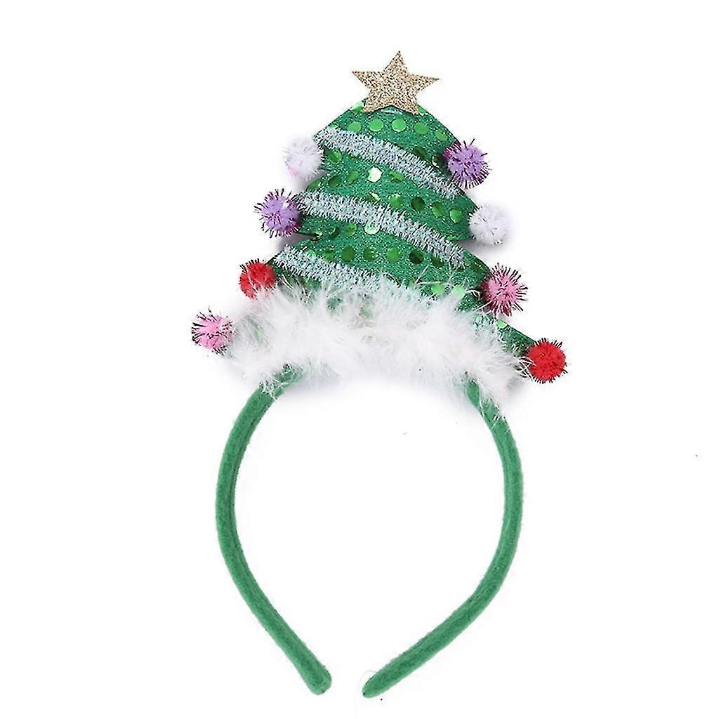 Christmas Tree Headband With Star Christmas Bell Headband Snowflake Headband