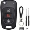 Замена корпуса брелока-ключ-трансформера Подходит для Kia Soul 2011 2012 2013 2010 / Kia Rio / Kia Sportage 2012-2014 3-кнопочный бесключевой пульт ДУ автомобиля