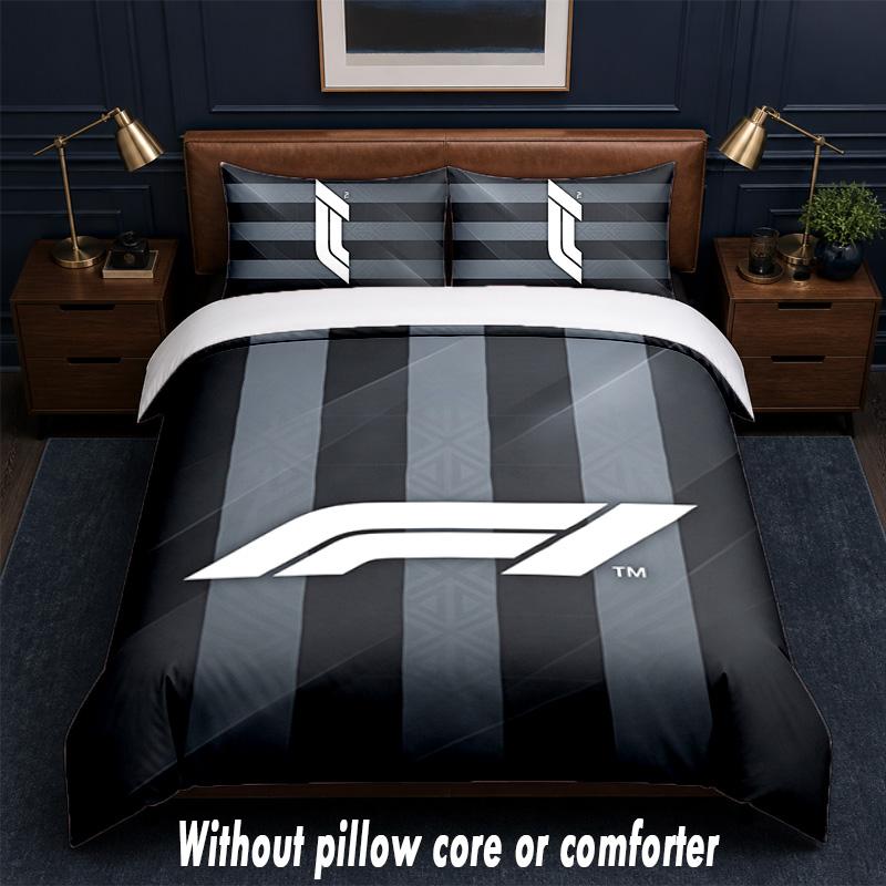 F1 Design Bed Bedding Set 1 Duvet Cover + 2 Pillowcases Soft Breathable Household Bed Linens