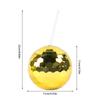 Disco Ball Cup with Straw Wedding Bridal Shower Bachelorette Hen Party Supplies Cocktail Drink Cups Summer Birthday Party Decors