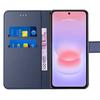 Coque pour Samsung Galaxy A37 5G, Protection Intégrale Anti-Rayures Antichoc Synthécuir Bleu Marine