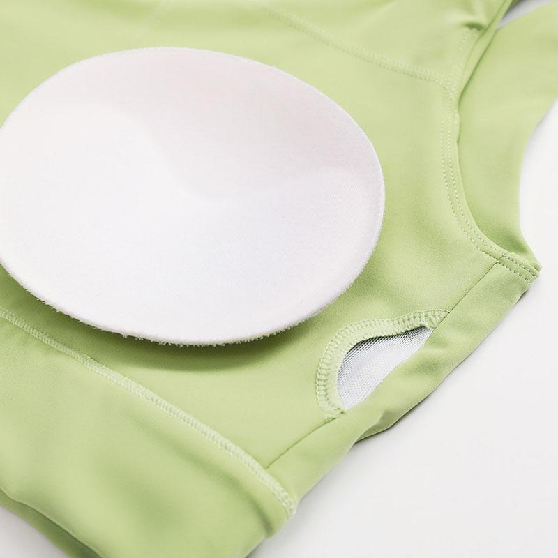 Цельный бюстгальтер для йоги телесного цвета на одно плечо, эластичное противоударное спортивное нижнее белье, женский жилет для бега и фитнеса