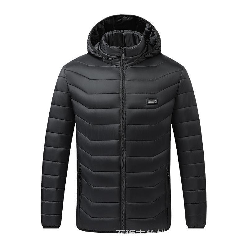 Куртка из хлопка с капюшоном и USB-подогревом для осени и зимы