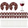 6/12/24Pcs Reusable Wine Glass Spinner Removable Wine Not Spin-Fun Drinking Games Adults