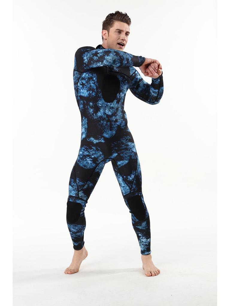 Мужской камуфляжный неопреновый гидрокостюм Menadi 1,5 мм - Цельный гидрокостюм для тепла и защиты от холода