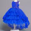 Children Girls Lace Princess Dress Elegant Trailing Birthday Dress Baby Girls Christmas Clothes