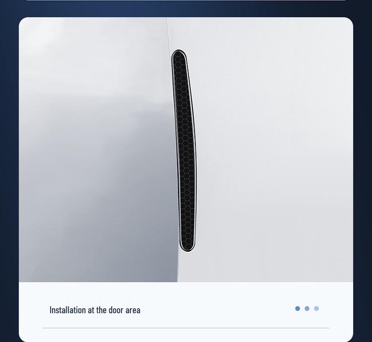 Защитная светоотражающая ромбовидная наклейка на дверную ручку автомобиля - Защита от столкновений и царапин, Черная