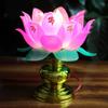 1Pcs Buddhistic Lotus Lamp Colorful Lotus Lamp Desktop Decoration Light For Home Meditation Worship Buddhism Temple