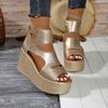 Fashion Women Platform Wedge Sandals 2025 Summer Fashion Casual Comfortable Ladies Heeled Sandals Walking Shoes for Women High Heels