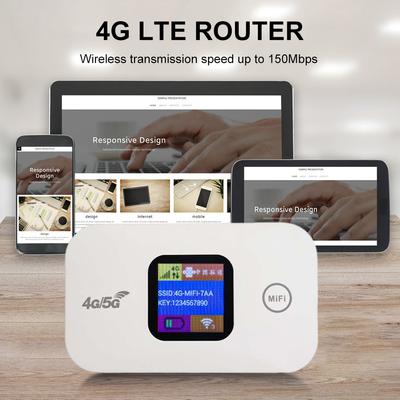4G LTE Роутер Беспроводной Wifi Портативный Модем Мини Наружный Хотспот Карманный Mifi 150 Мбит/с со Слотом для SIM-карты Репитер 2100 мАч