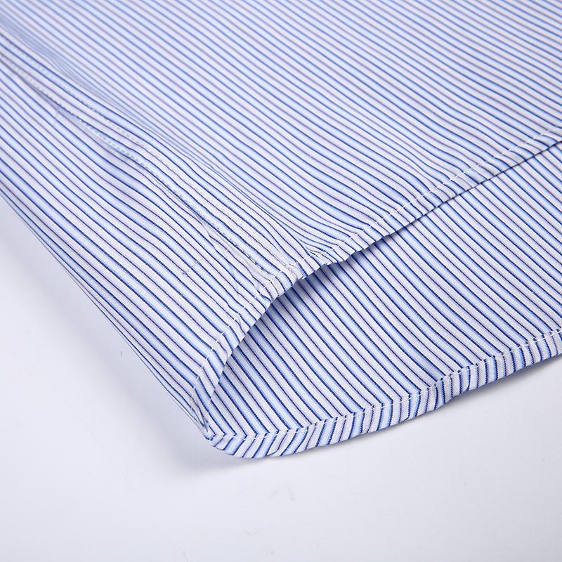 Мужская повседневная рубашка стандартной посадки с длинным рукавом и передним карманом для деловой офисной работы, полосатая мужская рубашка
