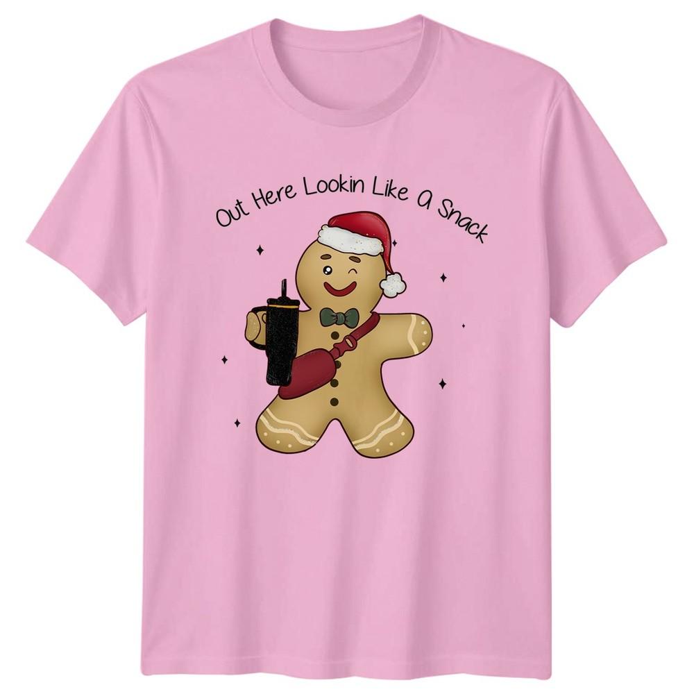 Out Here Lookin Like A Snack Christmas Gingerbread Unisexs Unisexs Graphic Tee