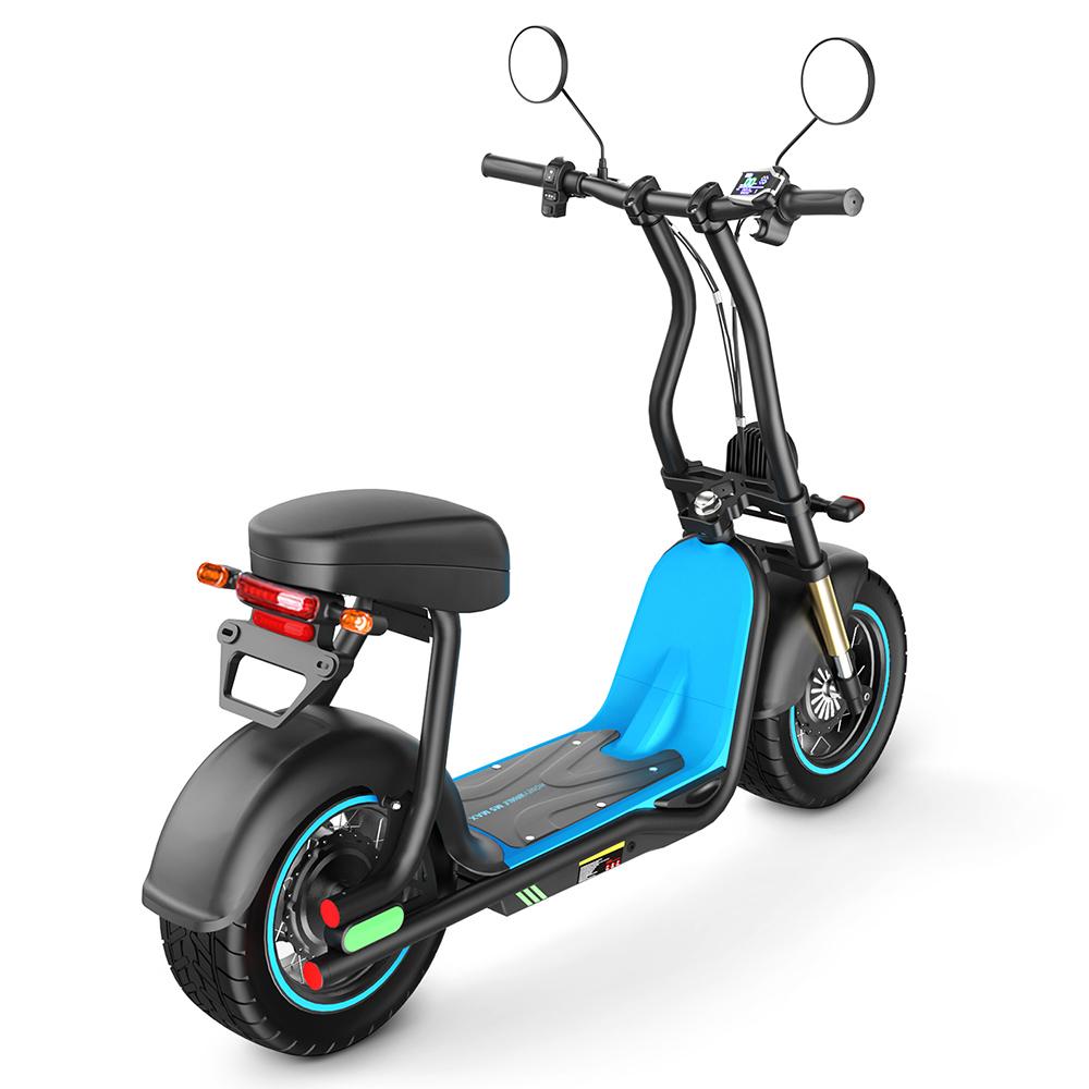 Honeywhale M5 Max Electric Scooter with Seat, 14″ Rubber Pneumatic Tires, 1000W High Power Motor, 13Ah Battery, 40km/h Max Speed, 40km Max Range