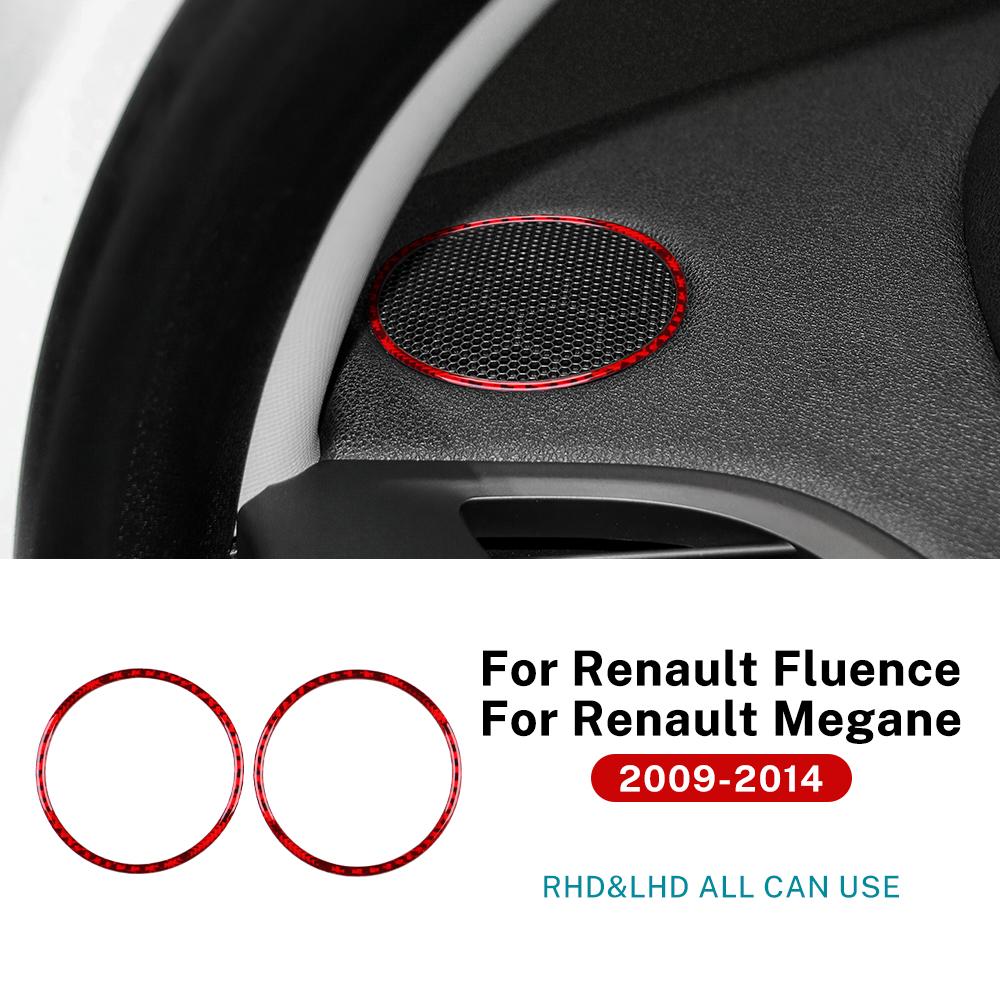 BHB1 Real Soft Carbon Fiber Sticker For Renault Fluence Megane 3 RS 2009 2010 2011 2012 2013 2014 2015 Car Instrument Audio Ring Trim