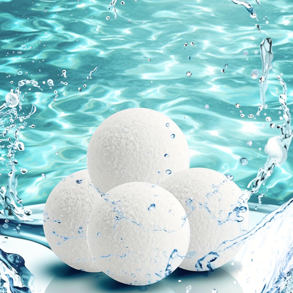 Шарики для очистки бассейна, Подходят для бассейна, спа, гидромассажной ванны, Многоразовые 3-дюймовые абсорбирующие шарики для гидромассажной ванны, Моющиеся губки для спа и гидромассажной ванны для удаления накипи