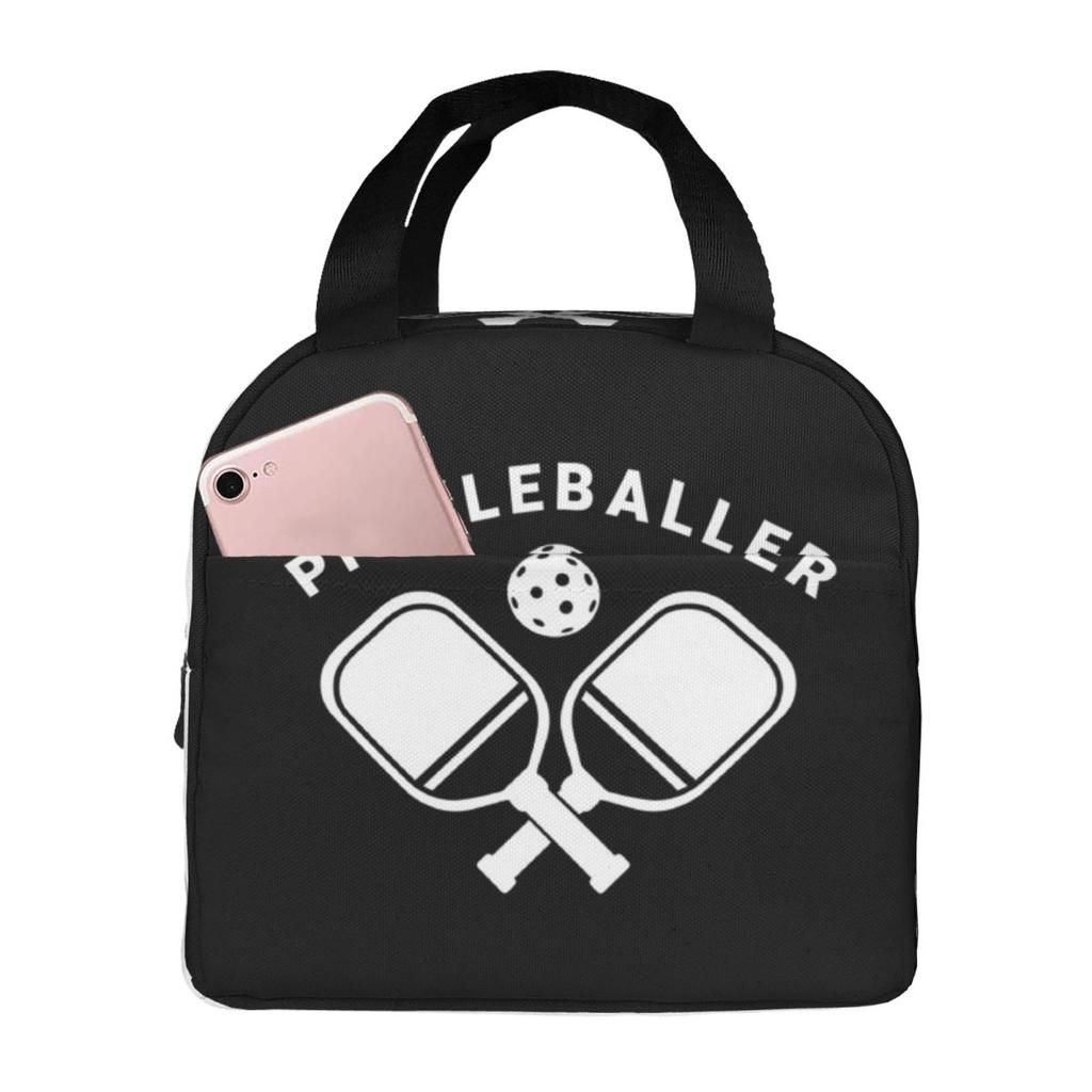 Fun Pickleball Apparel Pickleballer Insulated Lunch Bag for Women Children Portable Food Boxes Thermal Lunch Box Tote