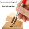 1Pc Deep Hole Metal 2.0mm Woodworking Mechanical Pencil Or 8Pcs 2.0mm 2B Replaceable Lead Marking Pencil For Woodworking