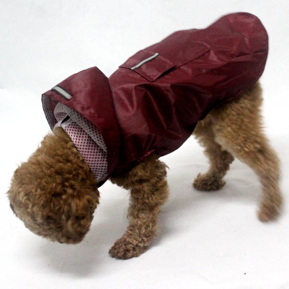 Reflective Large Breed Dog Rain Poncho - Waterproof & Windproof Hooded Raincoat