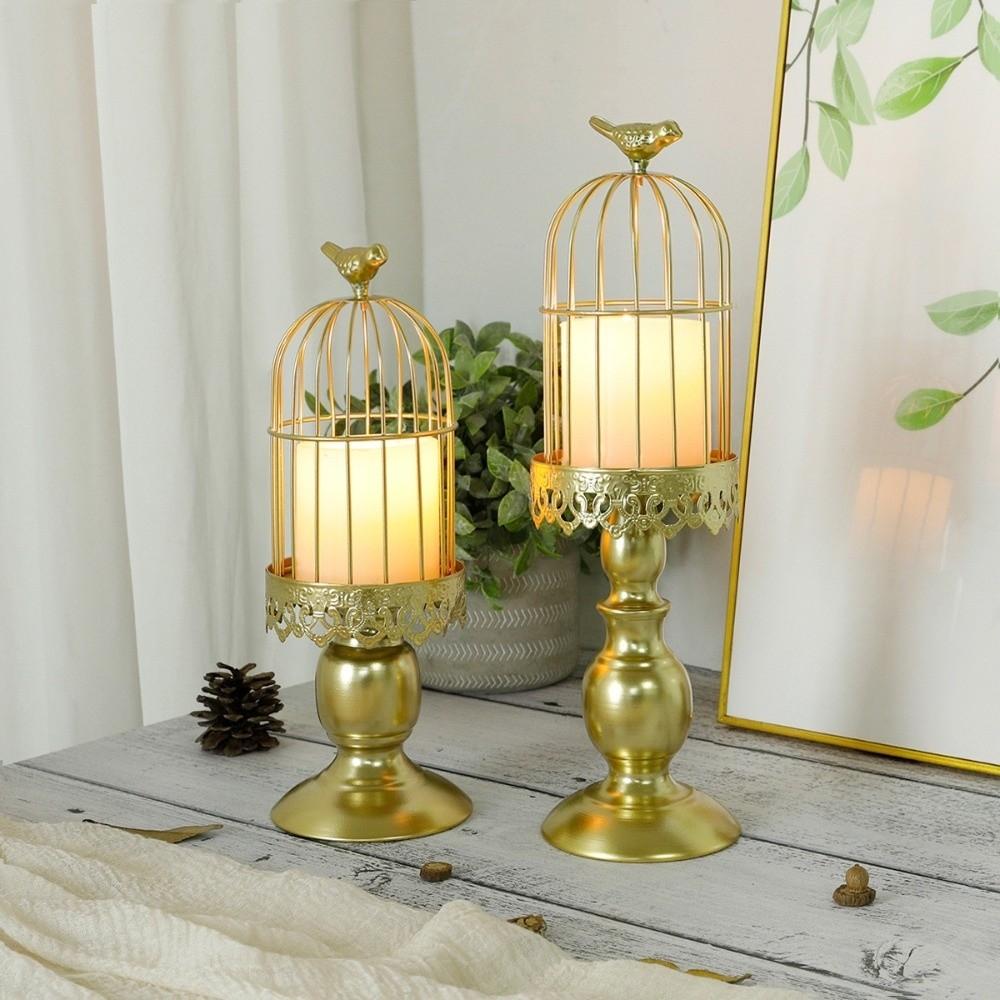 Delicate Aromatherapy Candle Stand Iron Candlestick Tabletop Ornament Plant Saucer Desktop