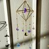 1 Pcs Moon Star Wind Bell Pendant Rainbow Prism Colorful Star Moon Dream Catcher Party Decor Hanging Wind Chime Outdoor Indoor