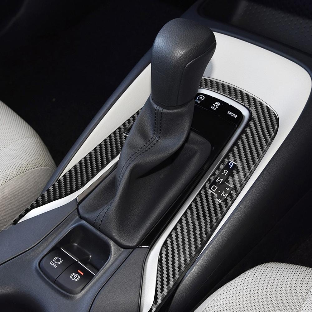 Наклейки на рамку рычага переключения передач из углеродного волокна для Toyota Corolla 2019-2025 гг., углеродное волокно + эпоксидное покрытие для правой руки