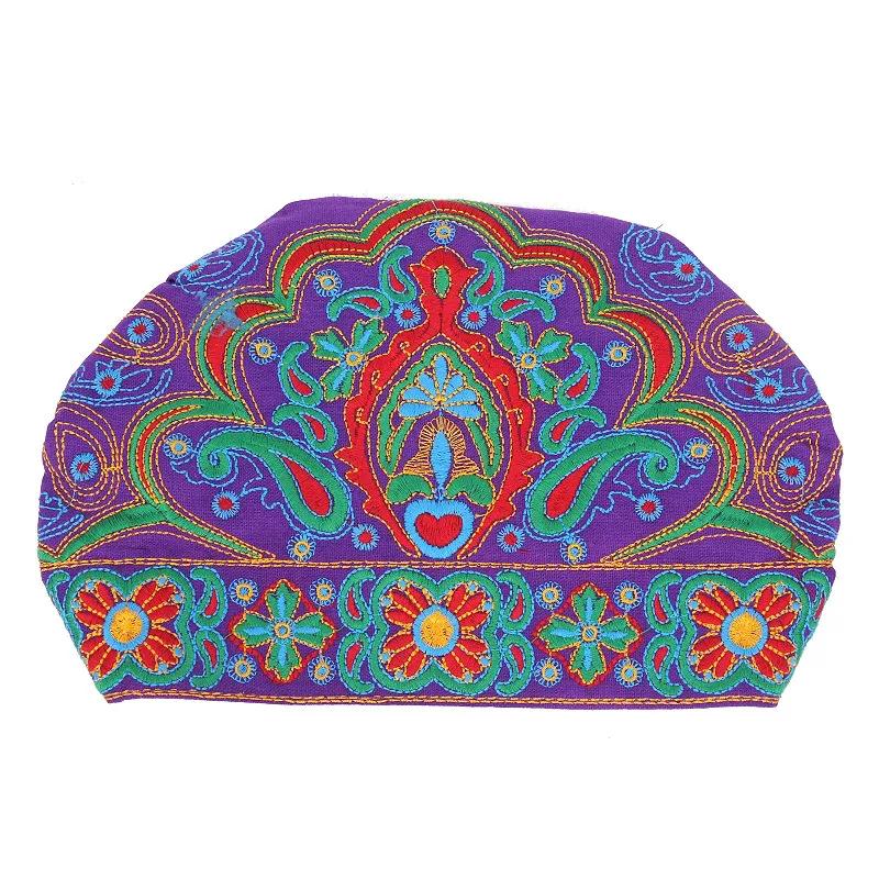 Женские этнические винтажные шляпы с вышивкой цветов и красным принтом, женские модные шляпы, аксессуары