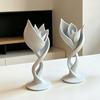 3D-печатная фигурка тюльпана Минималистичная абстрактная скульптура цветка Эстетичный цветочный орнамент-тюльпан для декора полки дома и офиса