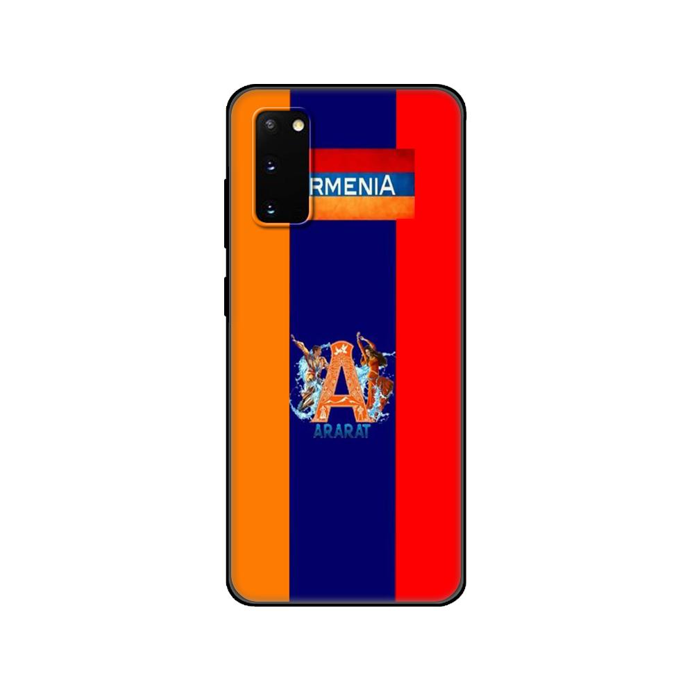 Черный чехол из ТПУ для Samsung Galaxy S20/S20 PLUS/S20 ultra/S20+/S20FE задняя крышка Армянский флаг Армении