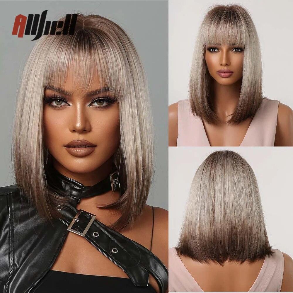 Длинный медный рыжий парик до плеч, оранжевый синтетический парик с волнистыми волнами для женщин, термостойкий повседневный парик для косплея на Хэллоуин с челкой