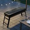 Stainless Steel Barbecue Grill Thickened Folding BBQ Grill Outdoor Cooking Easy to Clean Heat Resistant for Camping
