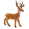 Deer Toy Figurine Fabric Simulation Animal Sculpture Christmas Reindeer Decoration Outdoor Garden Statue for Home Decor