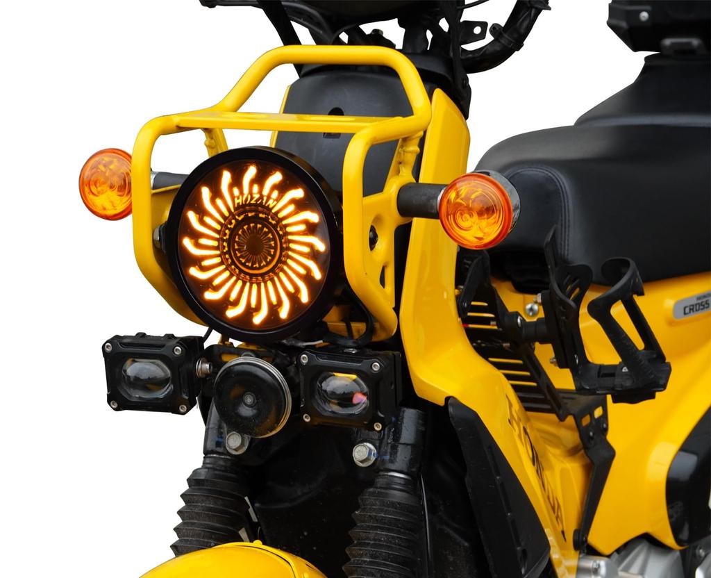 HENGTUAOTO Cross Cub CC110 эксклюзивная дюймовая светодиодная фара с лепестками хризантемы DRL Фиксирующее кольцо для фары Специальный кабель-адаптер с балластом Применимо