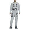 Мужской пуловер Nike с логотипом, круглым вырезом, принтом, длинными рукавами, серый DQ4170-063