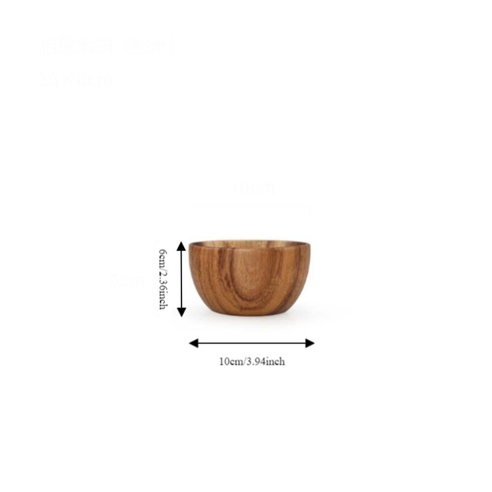 Round Large Wooden Natural Acacia Wood Household Container Tableware Ramen Bowls Bowl Wooden Bowl
