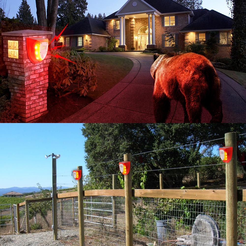 Солнечная стробоскопическая лампа с PIR-датчиком движения, сигнализация с таймером индукции человеческого тела, инфракрасная сигнальная лампа