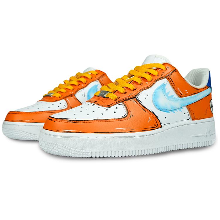 Nike Air Force 1 Air Force 1 Кожаные Нескользящие Амортизация Низкие Скейтбордические Кроссовки Мужские Оранжевые CW2288-111(КомандаJ-)