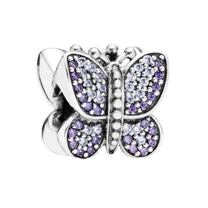 925 Sterling Silver Migratory Bird Butterfly Bee Charm Bead Pendant for DIY Jewelry Bracelet Making