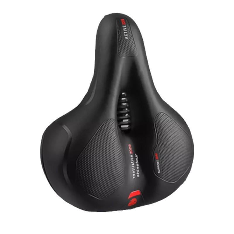 Mountain Bike Saddle Comfortable Soft Thickened Silicone Bicycle Seat Universal Cycling With Reflector