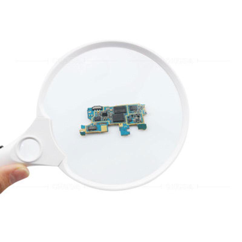 25X Magnifying Glass 3LED Extra Reading Magnifier Light Jewelry Large Handheld