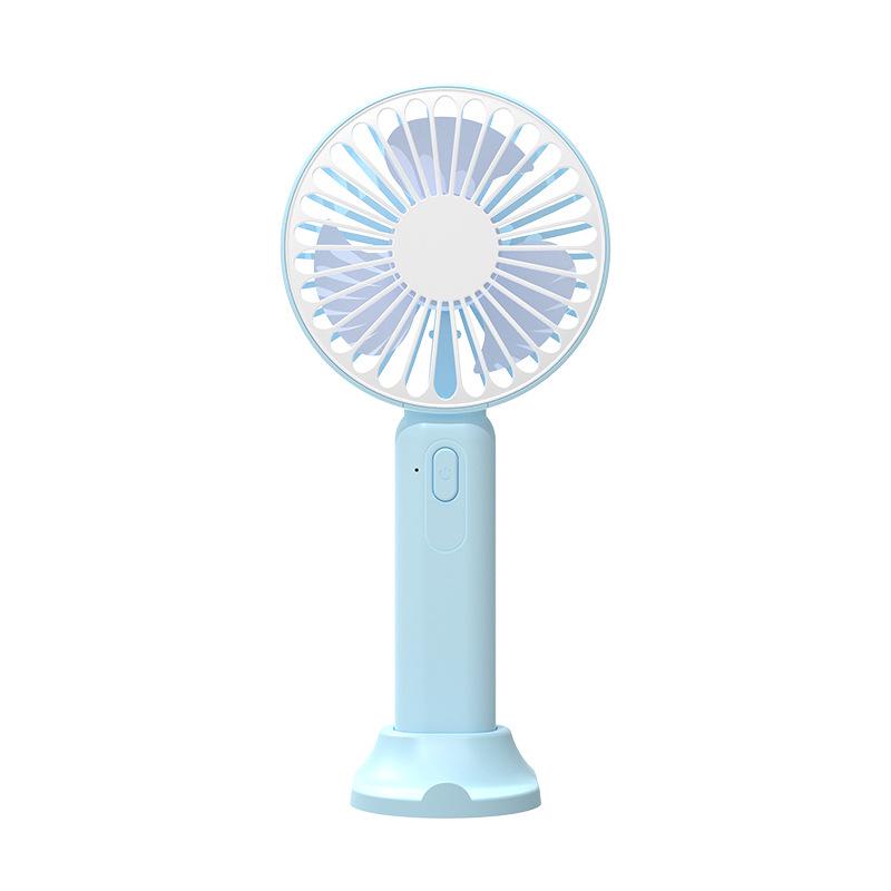 Portable Silent Desktop Fan: Handheld, Rechargeable, 3-Speed, Customizable, Powerful Wind for Dormitories