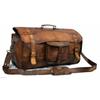 Men's Leather Handmade Vintage Duffle Luggage Weekend Gym Overnight Travel Bag