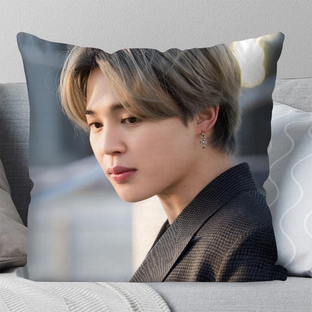 Korean Celebrity Park JiMin Pillow Case Square Pillow Bedroom Sofa Leisure Comfort Cushion Car Living Room Home Decoration 40X40