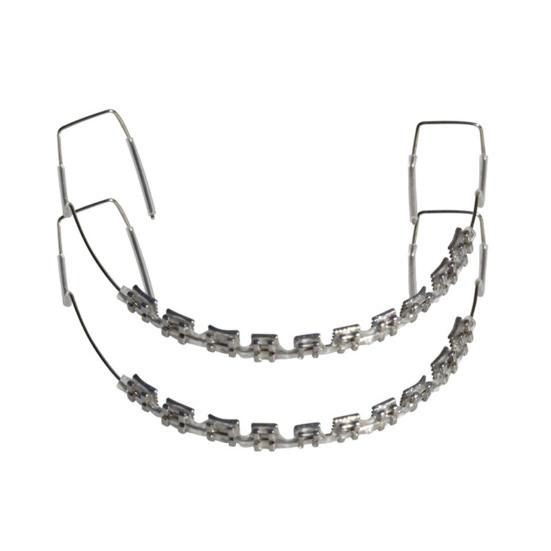 Temporary Tooth Decoration with Metal Wires Brackets Orthodontic Ligatures Orthodontists Explain Dental Students Practice Props