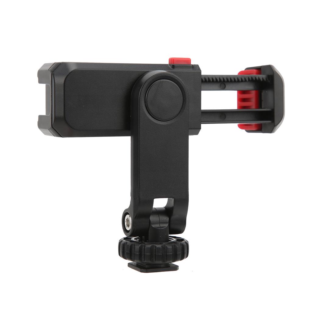 360 Degree Rotation Phone Clip Phone Bracket with Cold Shoe Mount for Microphone Fill Light
