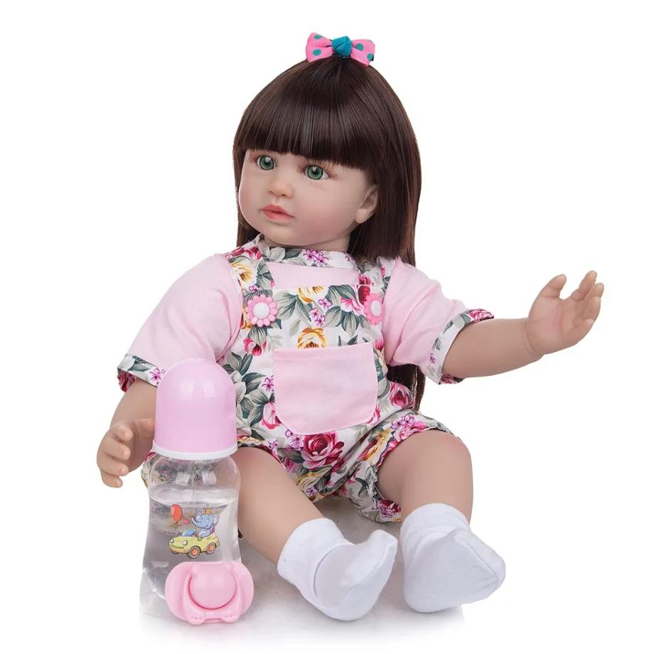 19-дюймовые реалистичные куклы-новорожденные, хлопковое тело, силиконовые конечности, кукла принцессы для девочек, детская игрушка для малышей