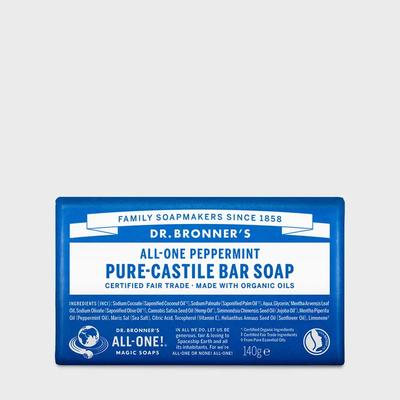 Мыло для ванны из чистого кастильского мыла с мятой перечной 140 г